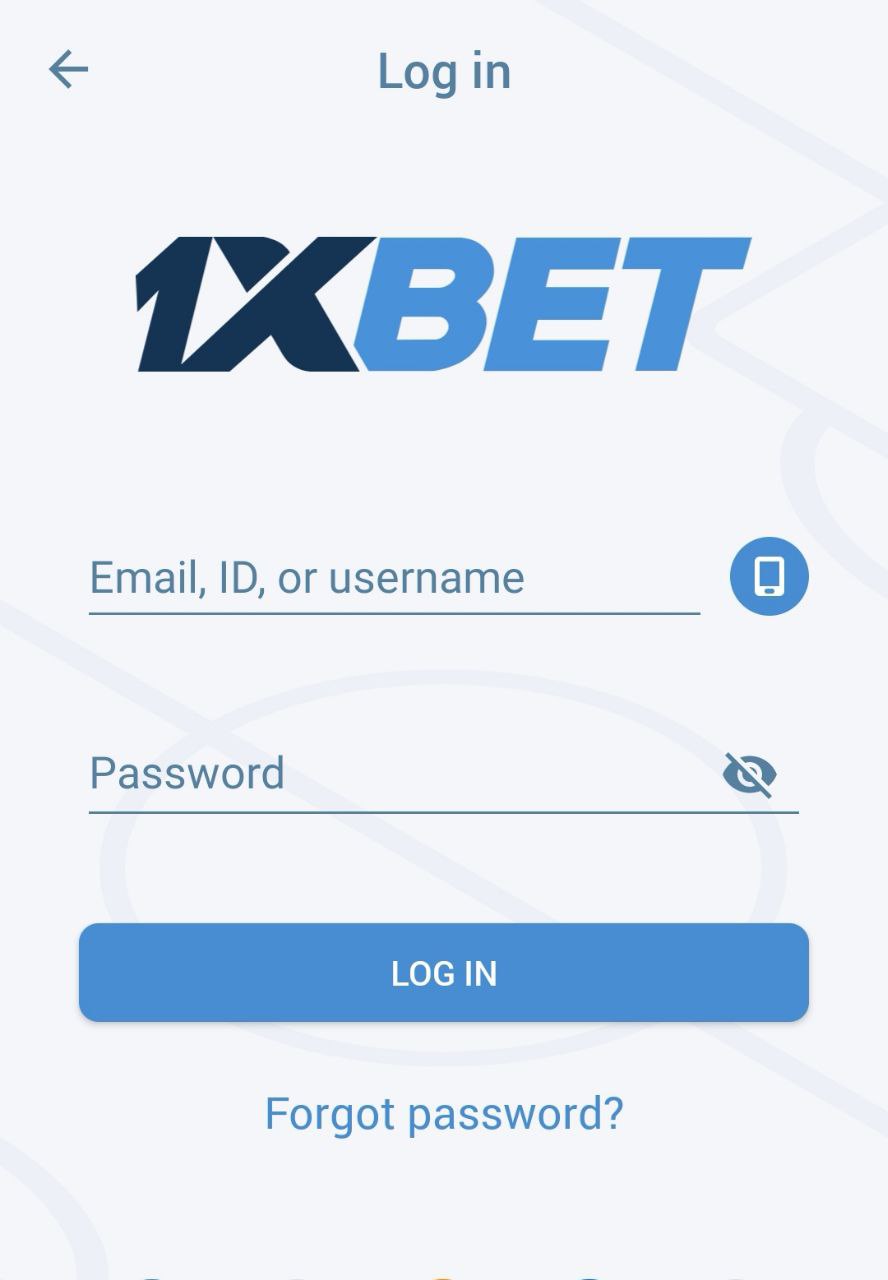 1xbet app log in